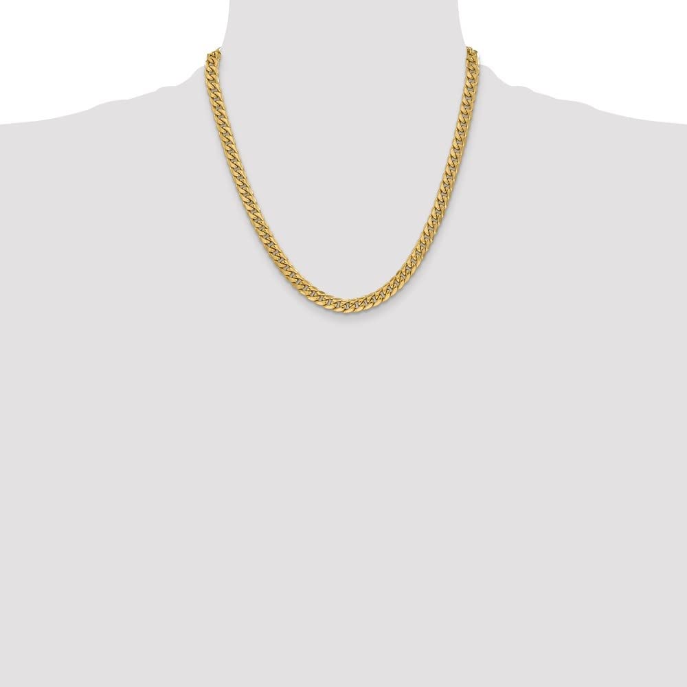 14K Yellow Gold 6mm Miami Cuban Chain Necklace O81486