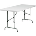 Height Adjustable Granite White Plastic Folding Table R676
