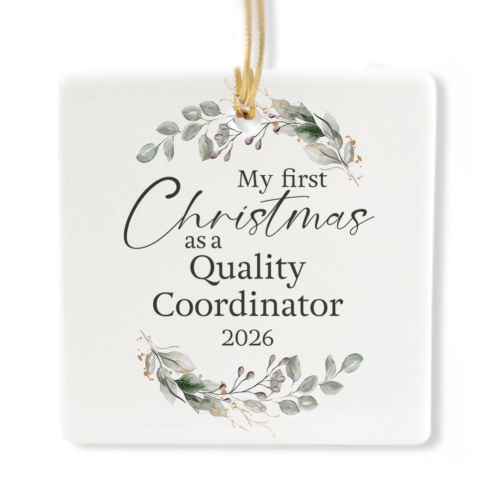 Ceramic 3-inch Square-Shaped Ornament L43403