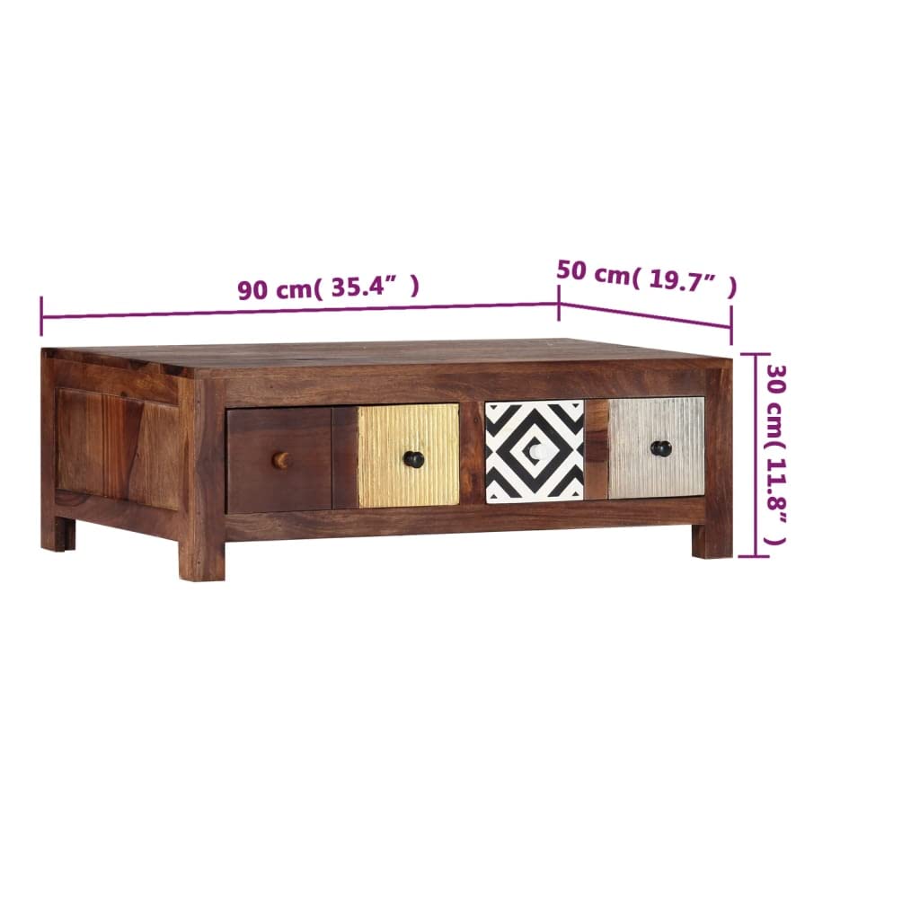 Solid Sheesham Wood Coffee Table A1074
