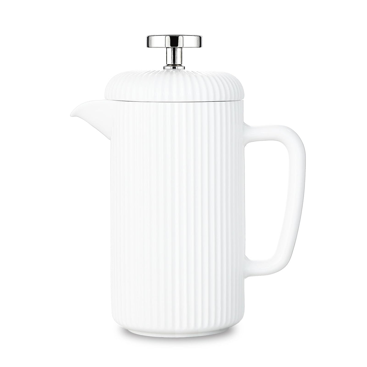 Porcelain French Press 22 fl oz Coffee Tea Maker with Stainless Steel Plunger Ivory M910088