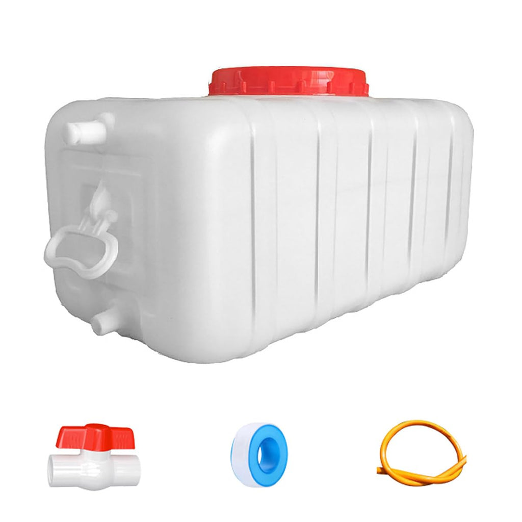 Plastic Water Tank 25L Food-Grade Rectangular with Faucet O492789