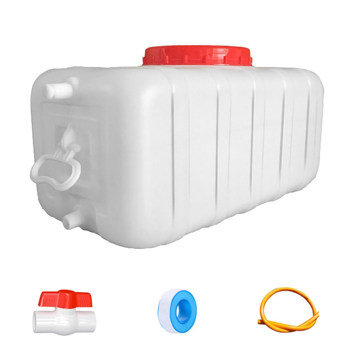 Plastic Water Tank 25L Food-Grade Rectangular with Faucet O492789