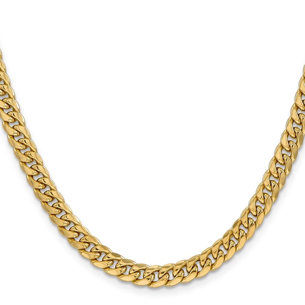 14K Yellow Gold 6mm Miami Cuban Chain Necklace O81486