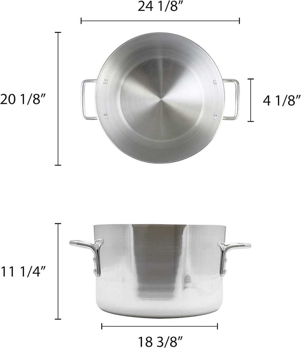 60 Quart Aluminum Sauce Pot with Riveted Handles A7658