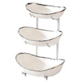 3 Tier Ceramic Fruit Bowl with Metal Stand K311