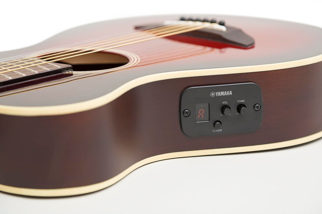 3/4-Size Black Acoustic-Electric Guitar T4824