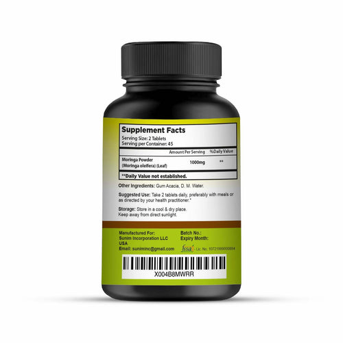 1000 mg Moringa Leaf Tablets, 90 Tablets Z27826