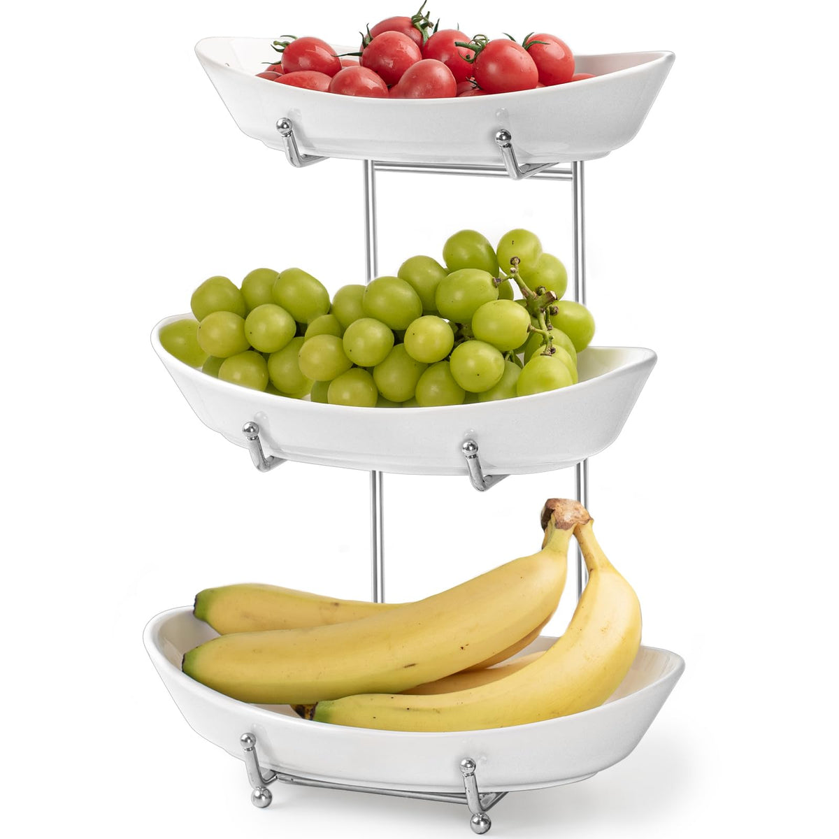 3 Tier Fruit Bowl Basket with Metal Stand J69034