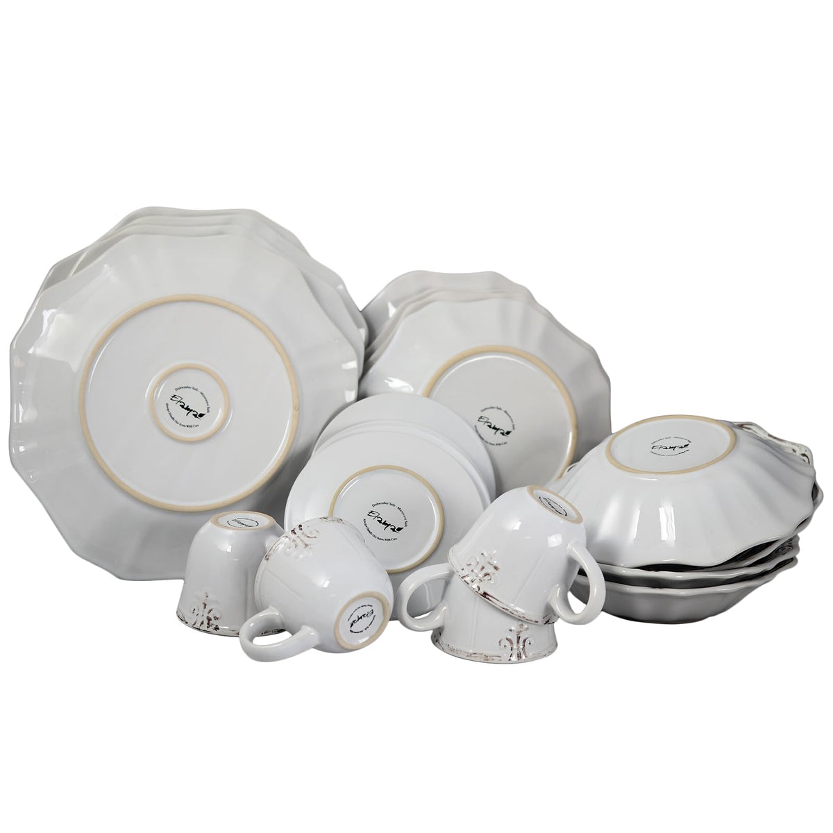 White 20-Piece Dinnerware Set T37018
