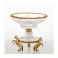 Glass Fruit Bowl with Copper Base T440300