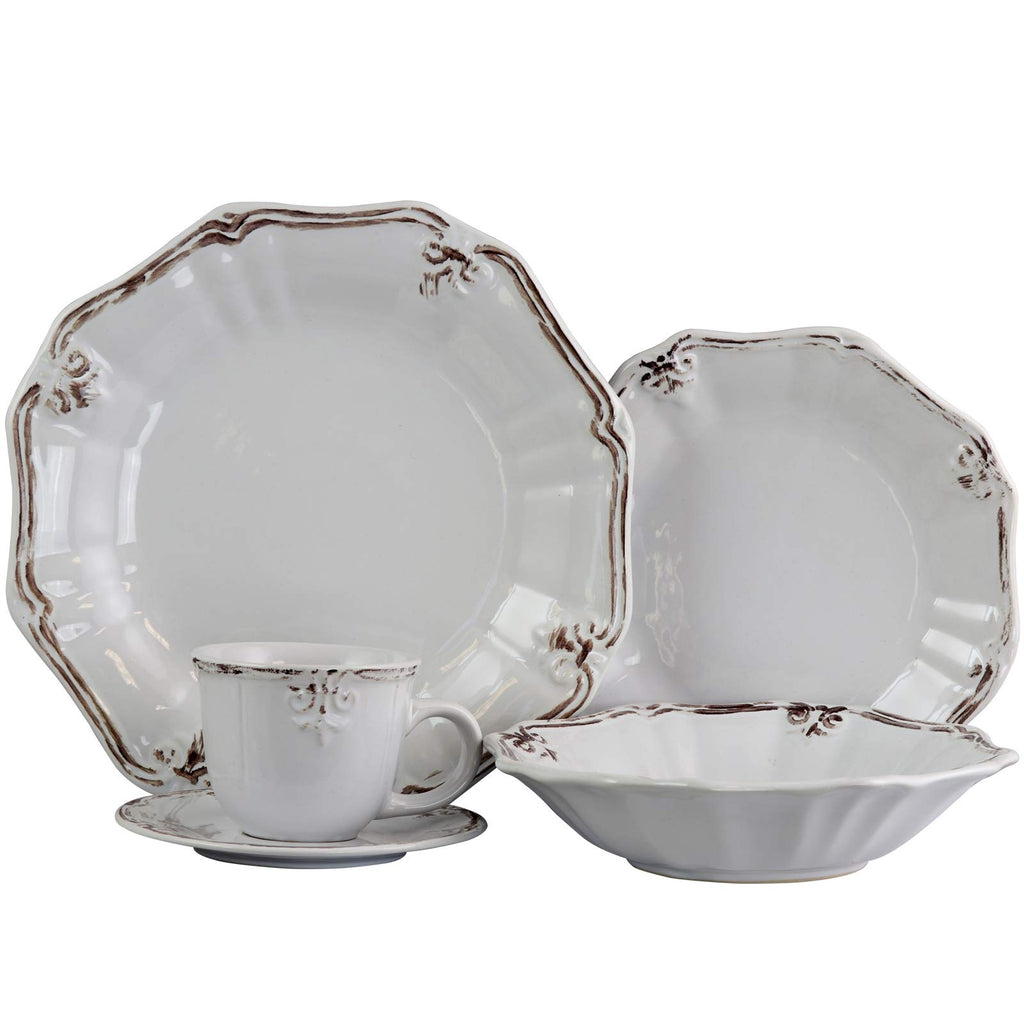 White 20-Piece Dinnerware Set T37018
