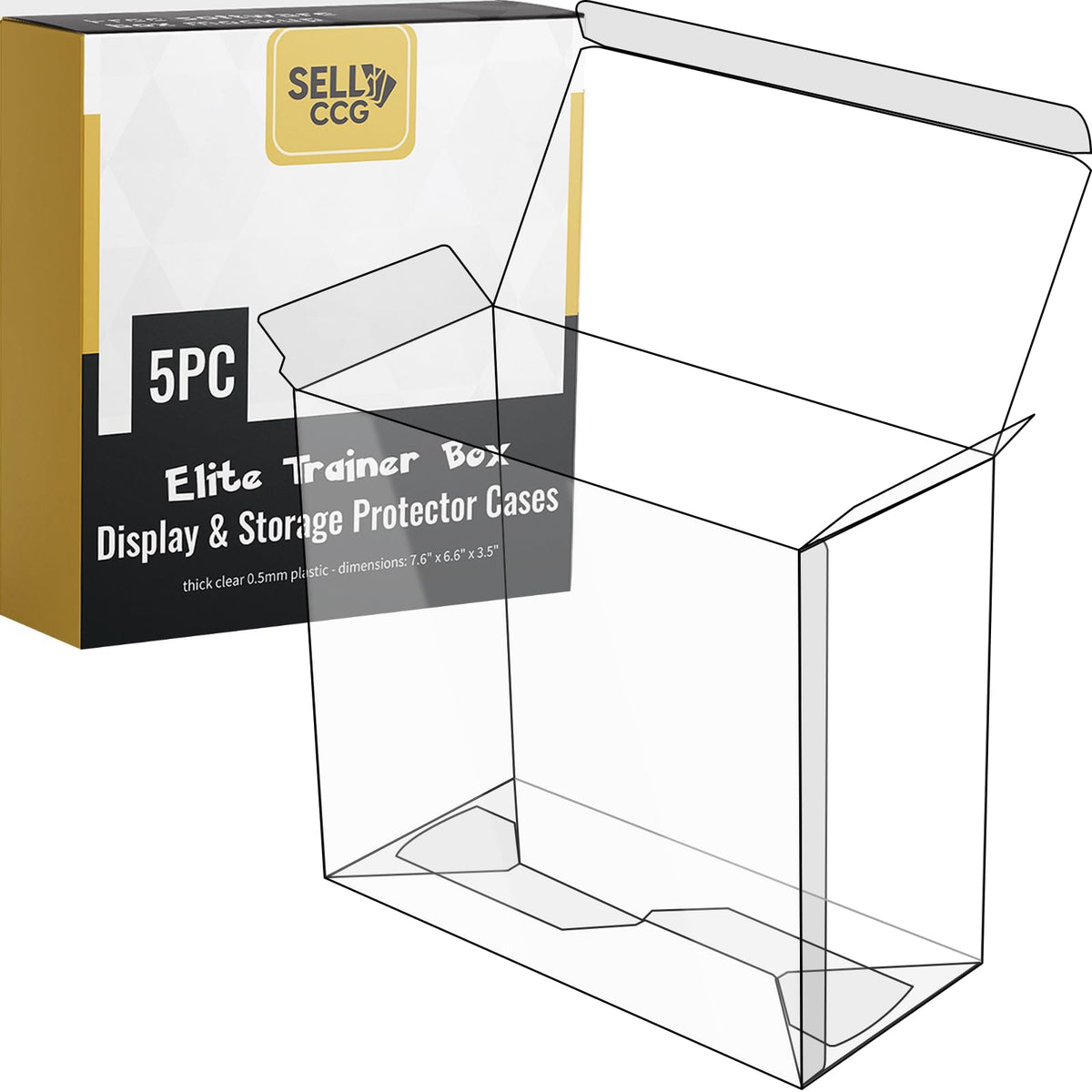 5 Pack Plastic Display Storage Case J7793