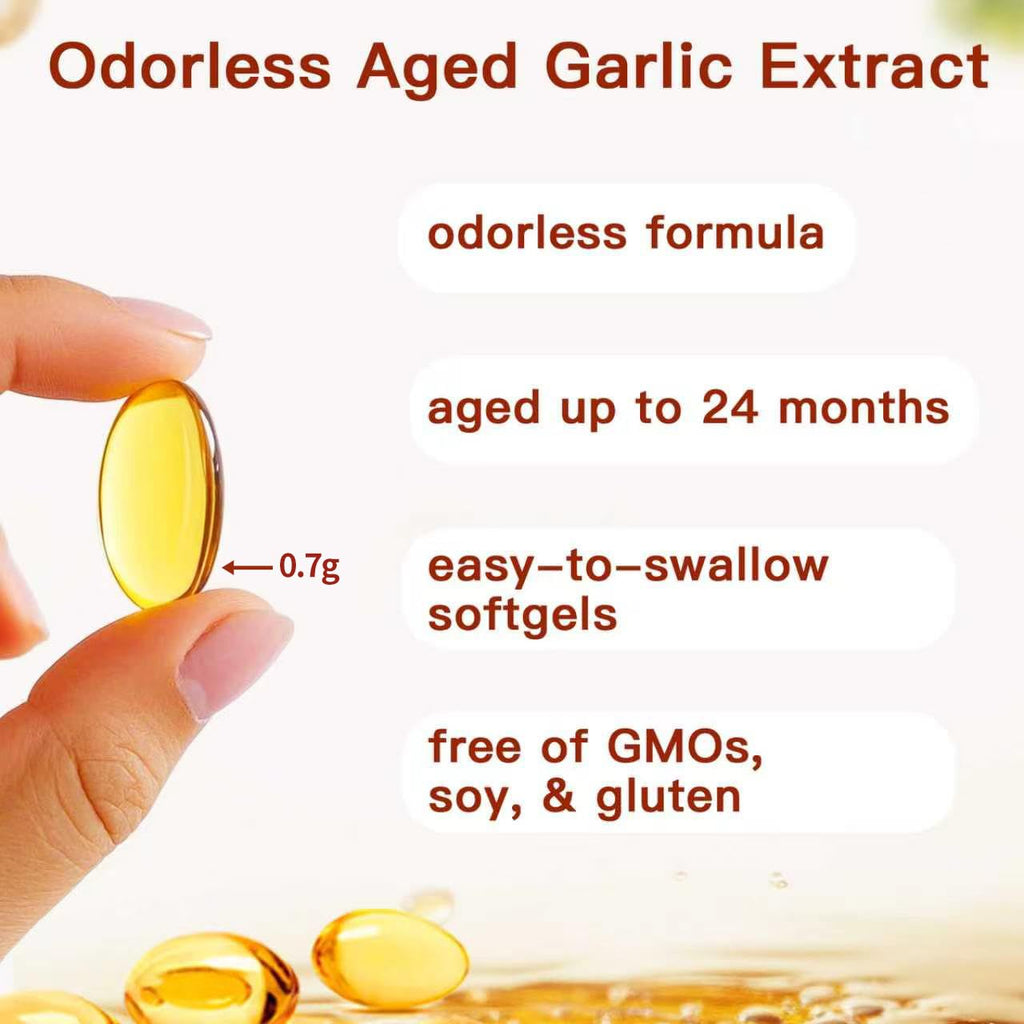 Odorless Organic Garlic Capsules 300 Count Y283