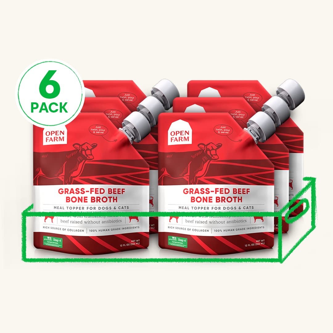 Beef Bone Broth Dog Food Topper 12oz 6 Pack S919