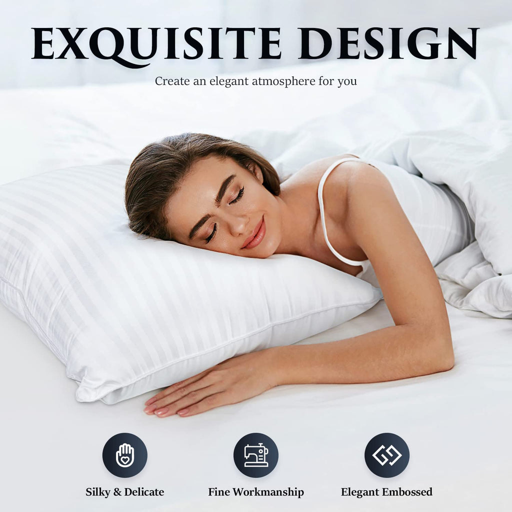Queen Size Microfiber Bed Pillows Set of 2 Z96215