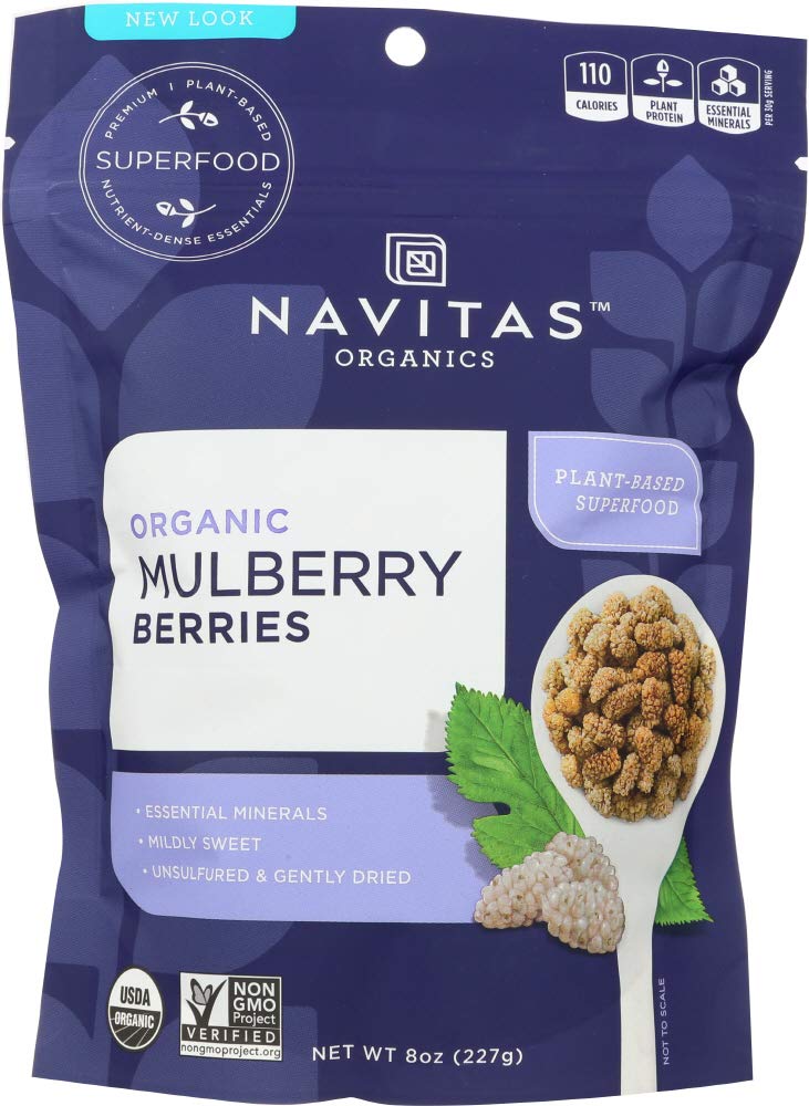 Organic Sun-Dried White Mulberries 8 oz Y2098