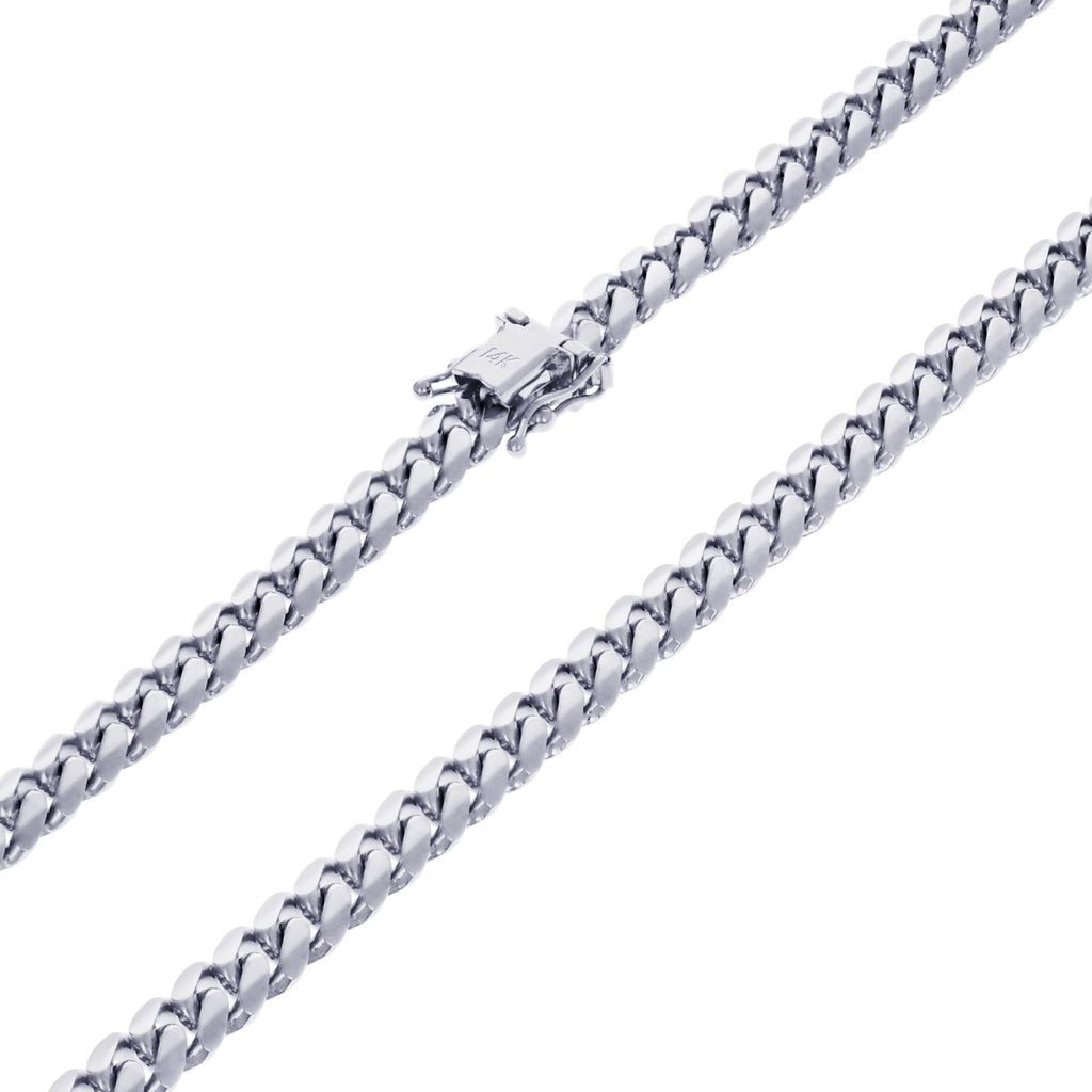 14k White Gold 6mm Chain Necklace A2120