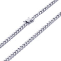 14k White Gold 6mm Chain Necklace A2120