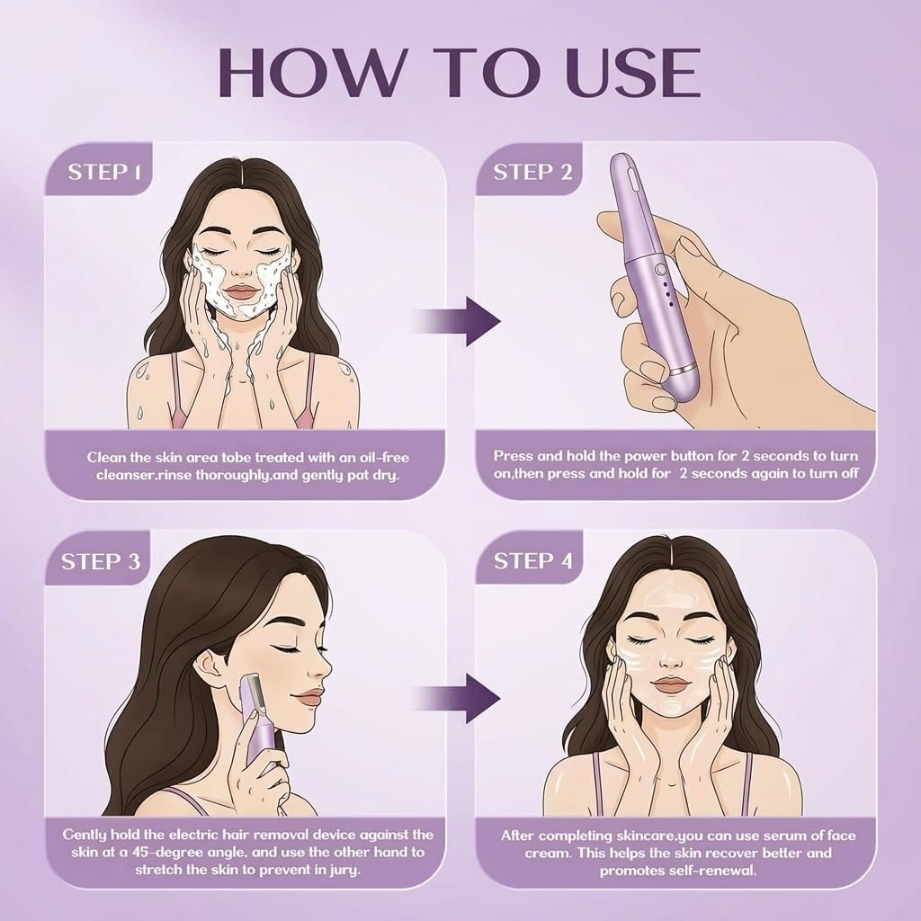 Lavender Purple Facial Razor I3425