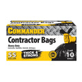 55 Gallon Heavy Duty Contractor Bags with Flap Ties, Pack of 10 P337666