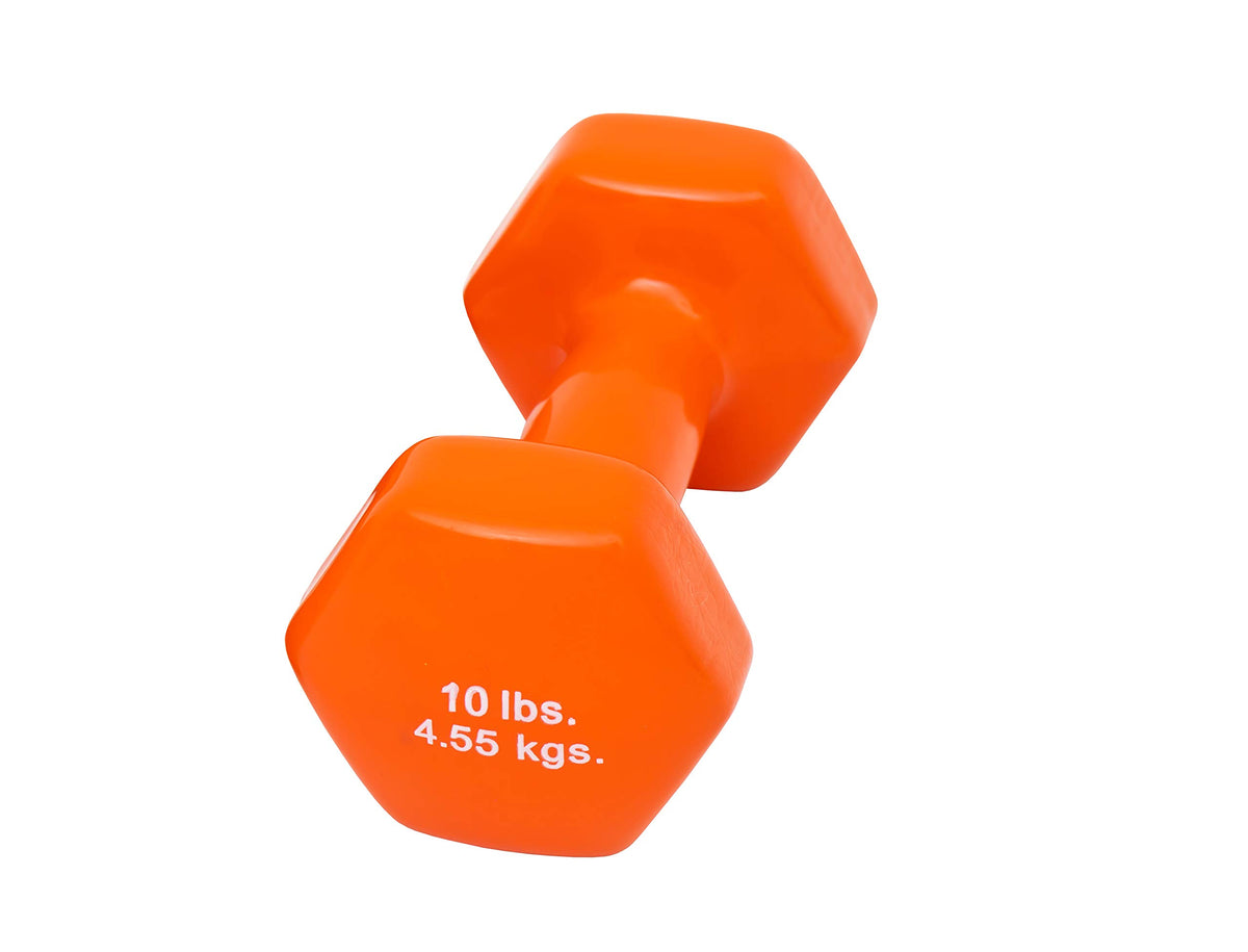 Orange 10 lb Vinyl Coated Dumbbell L997431