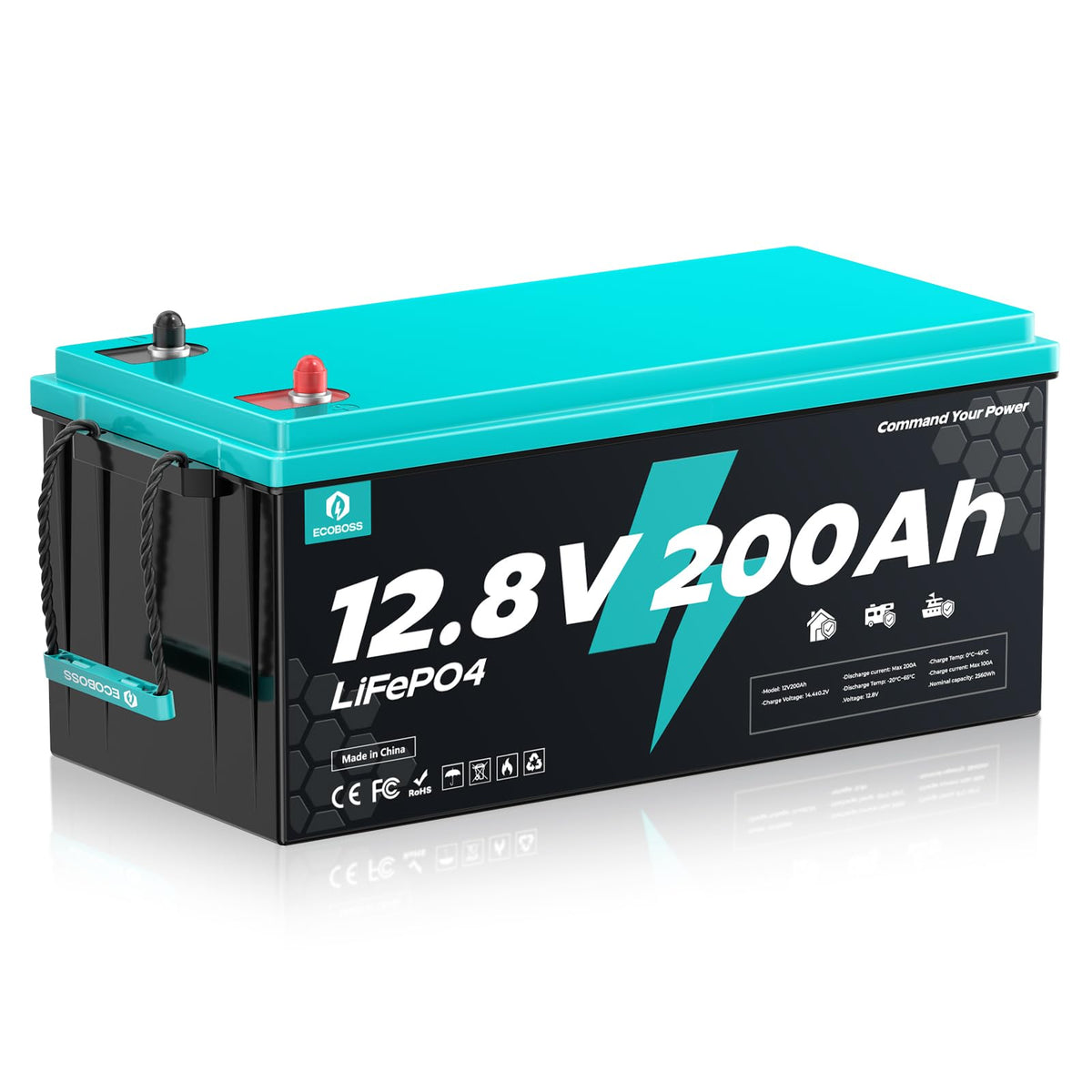 12V 200Ah LiFePO4 Deep Cycle Lithium Battery P32150