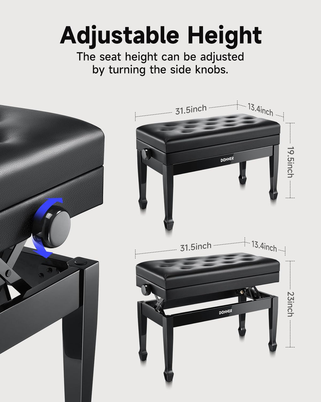 88 Key Graded Weighted Digital Piano with Storage Piano Bench Q321062