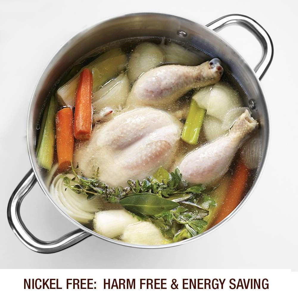 10 Quart Stainless Steel Stock Pot with Glass Lid O966