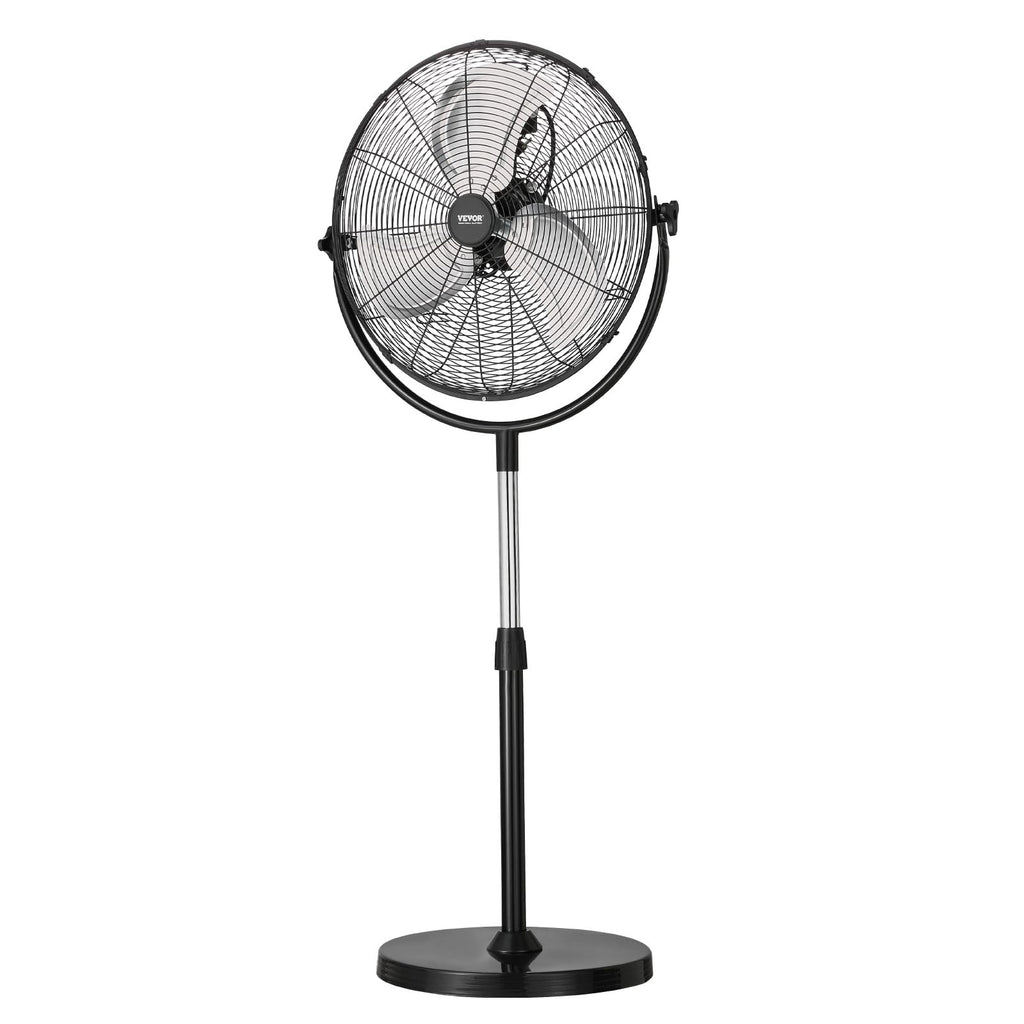 18 Inch Adjustable Height Standing Fan with 3 Speeds, Black V730