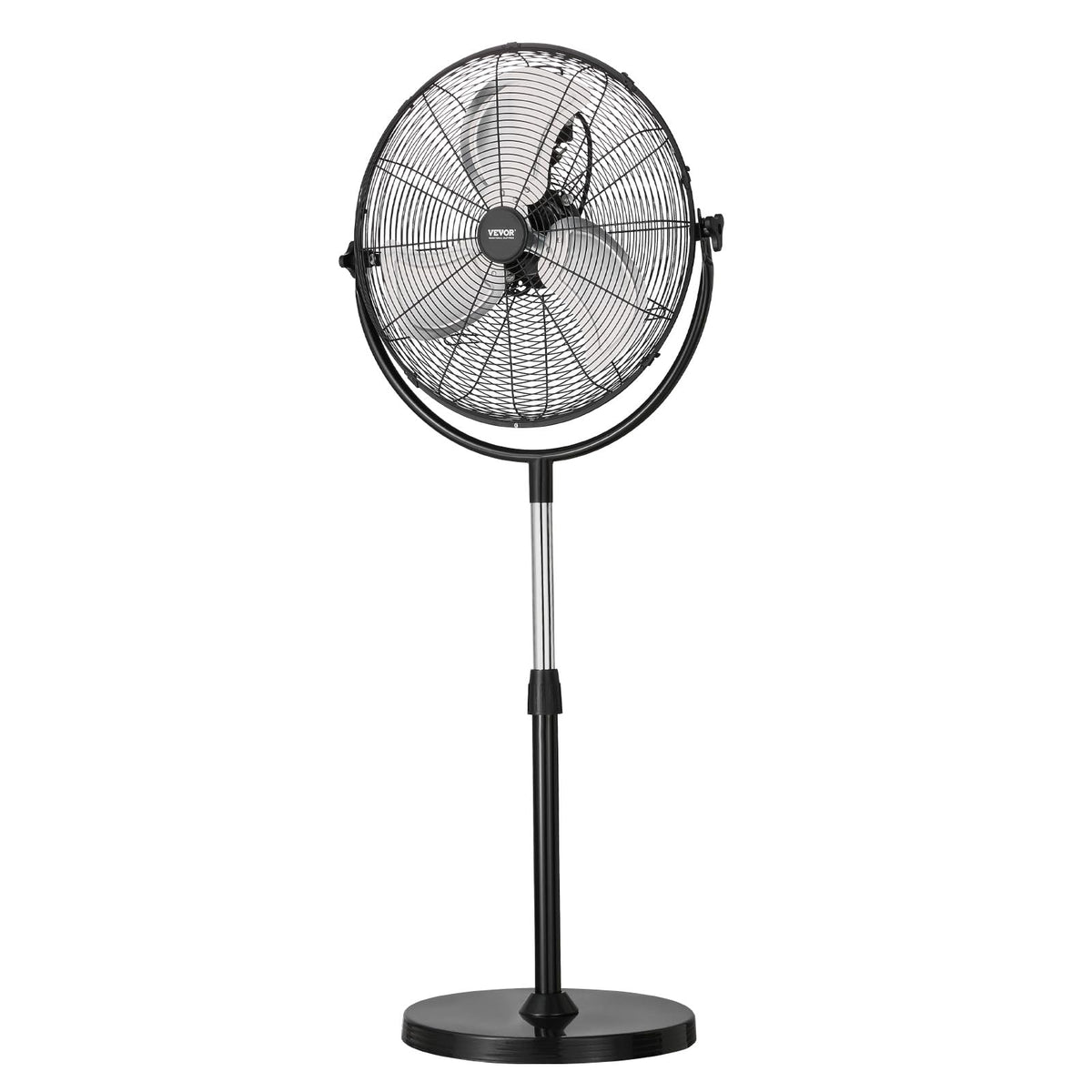 18 Inch Adjustable Height Standing Fan with 3 Speeds, Black V730