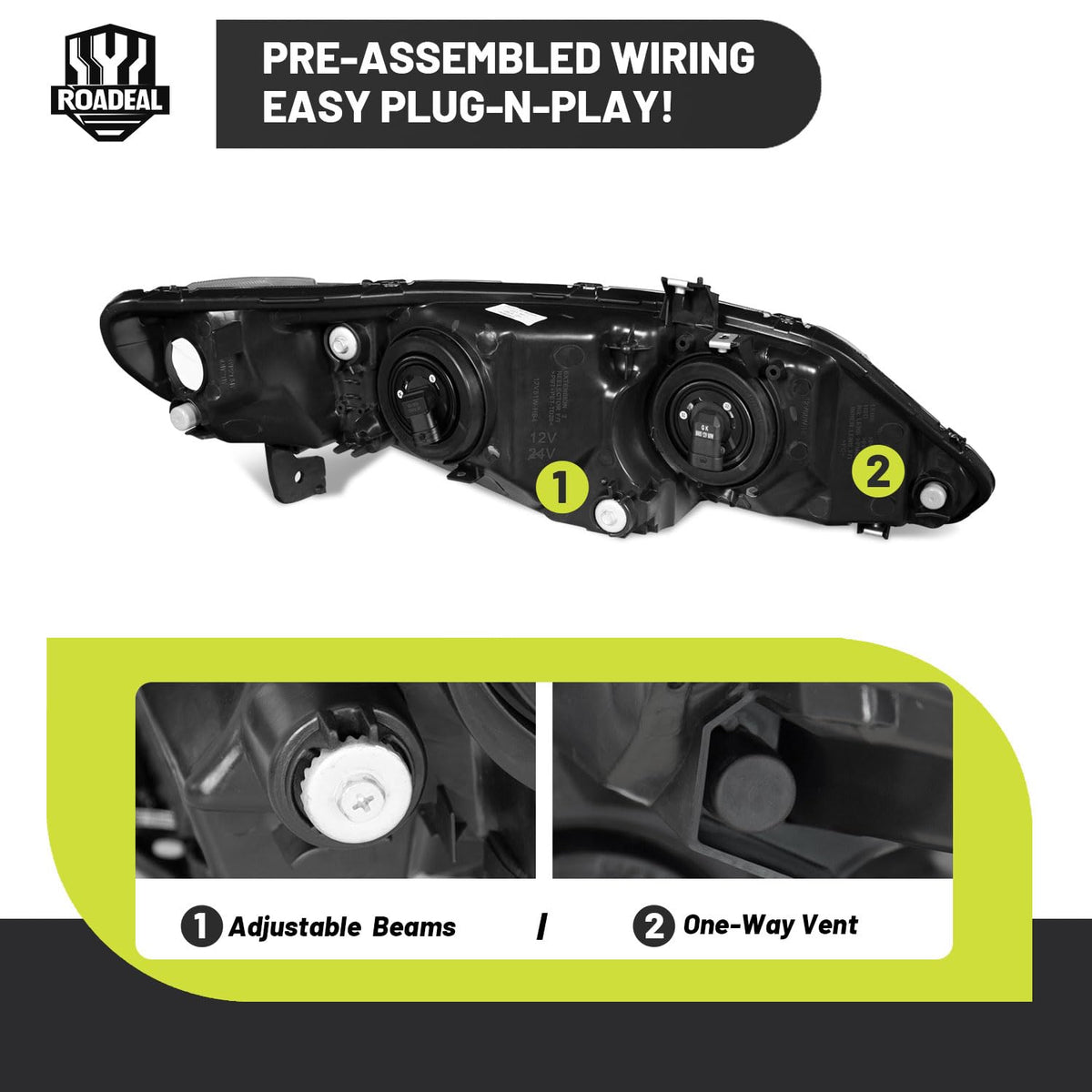 Headlights for Honda Civic 4-Door X753