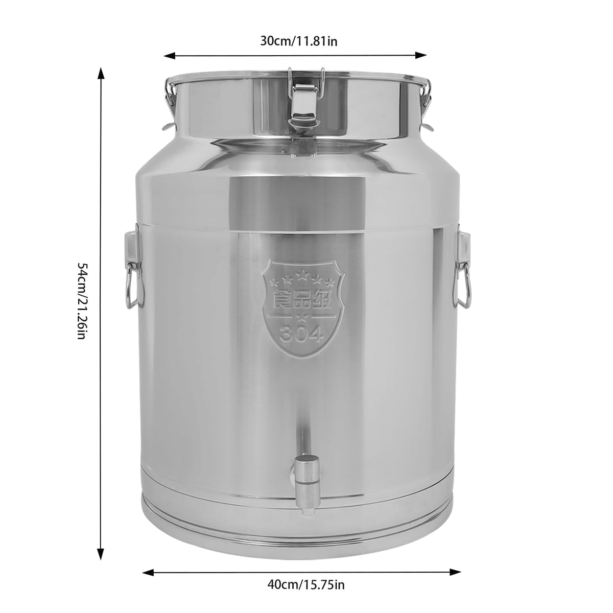 64L Stainless Steel Milk Can with Spigot M692660
