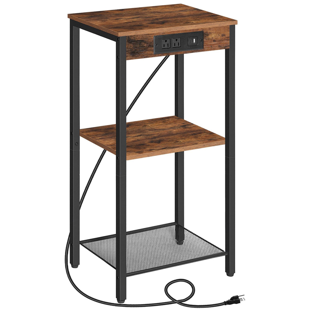 Tall End Table with Charging Station R413