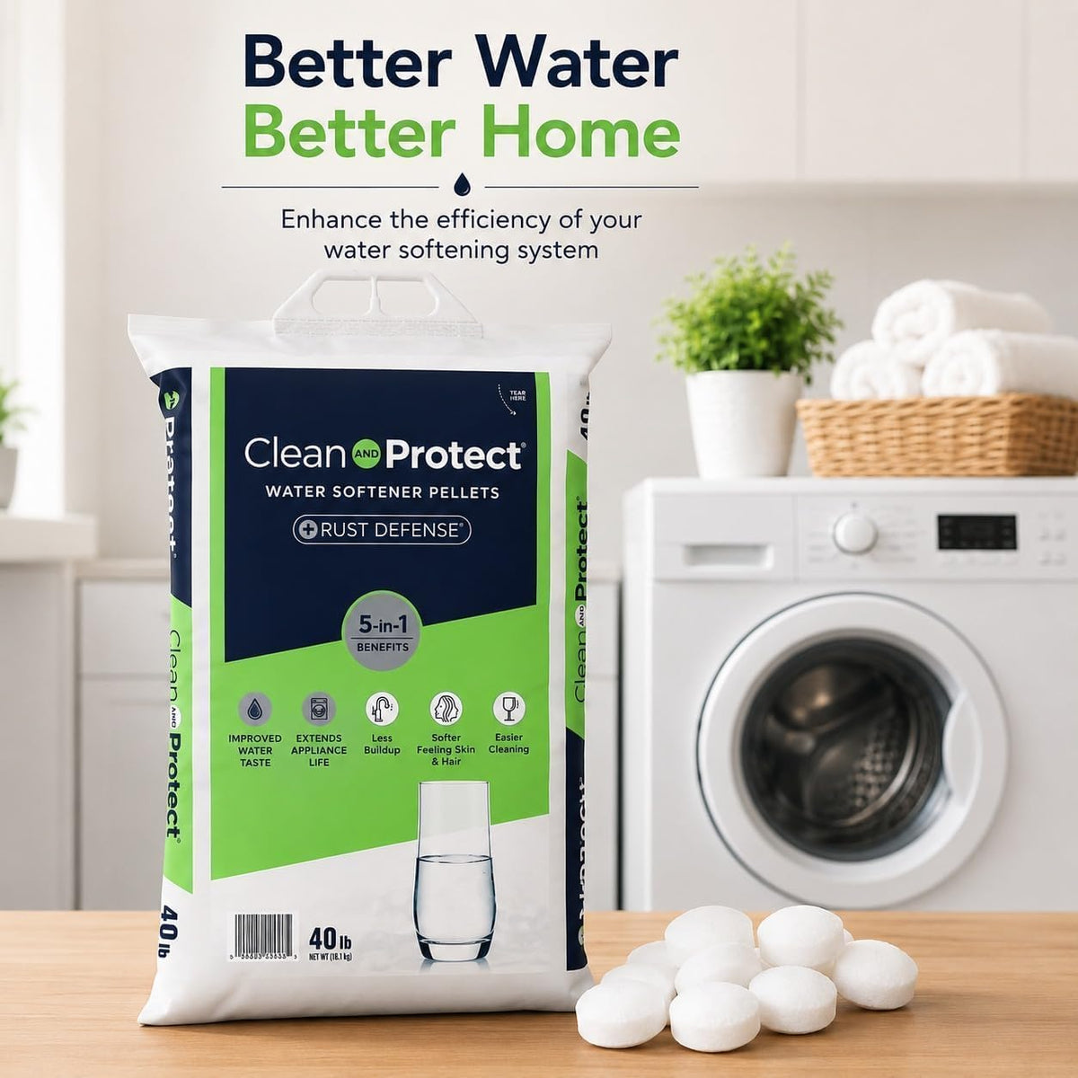 Water Softener Salt 40 lb Crystal W610753