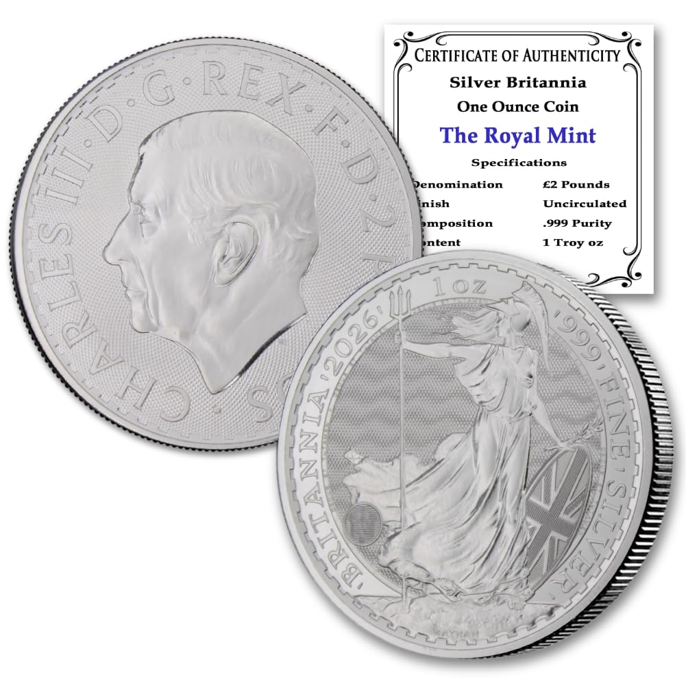 1 oz British Silver Britannia Coin Brilliant Uncirculated U439