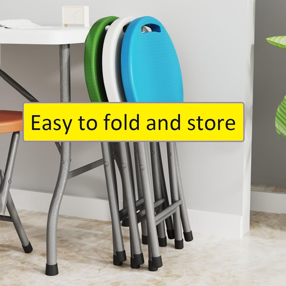 18 Inch Black Folding Stool with Handle V489145