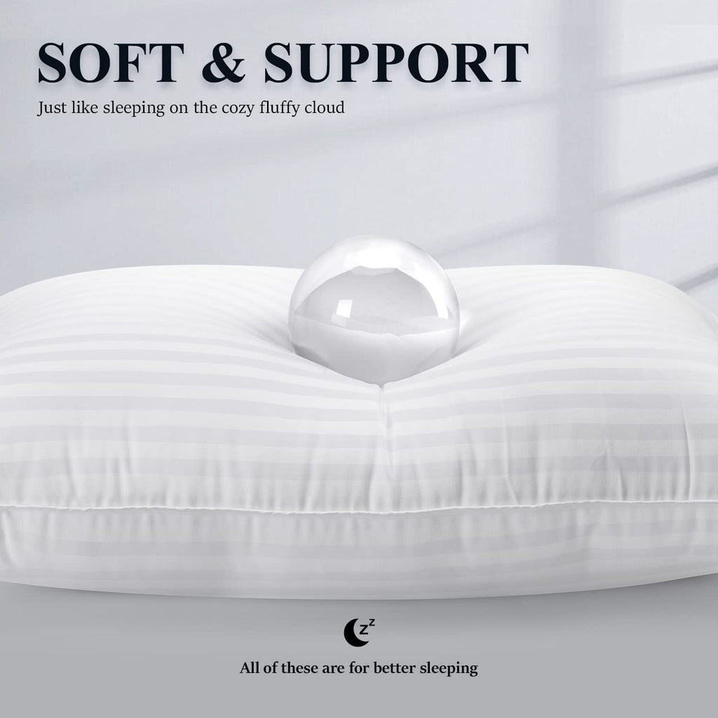 Queen Size Microfiber Bed Pillows Set of 2 Z96215