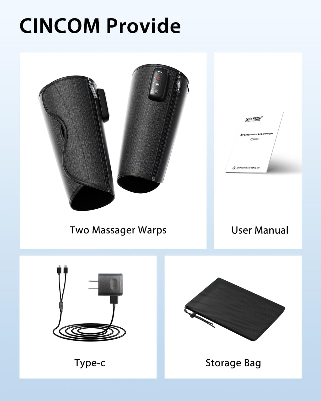 Cordless Calf Massager with 3 Intensities 3 Modes K1649