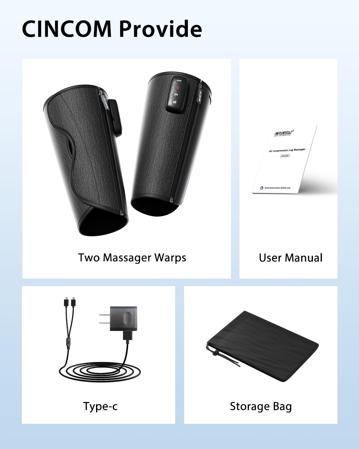 Cordless Calf Massager with 3 Intensities 3 Modes K1649