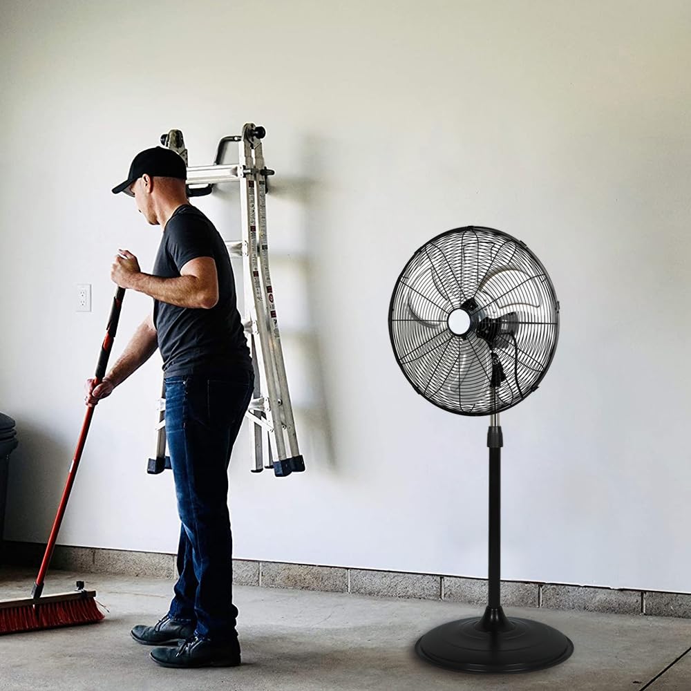 20" High Velocity 3-Speed Oscillating Pedestal Fan, 2 Pack Q724