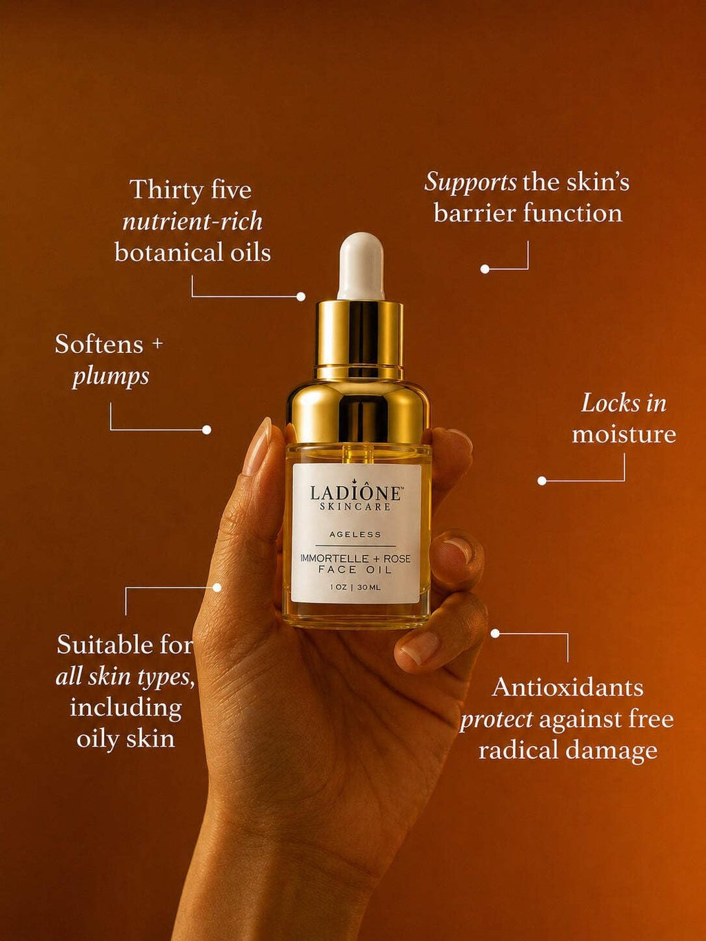 Rose Face Oil Serum 1 oz P6372