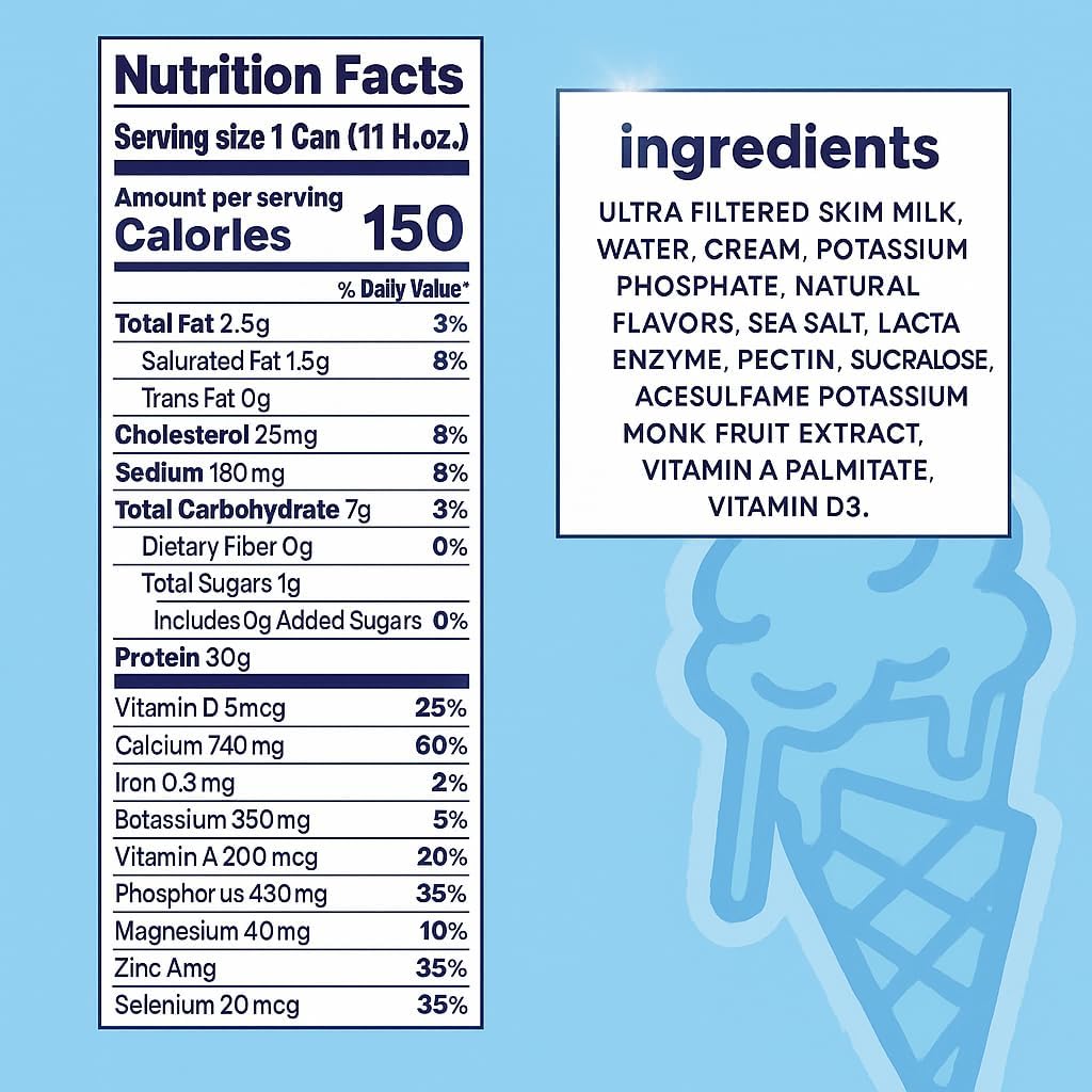 Vanilla 12-Pack Lactose Free Milk Shake J908587