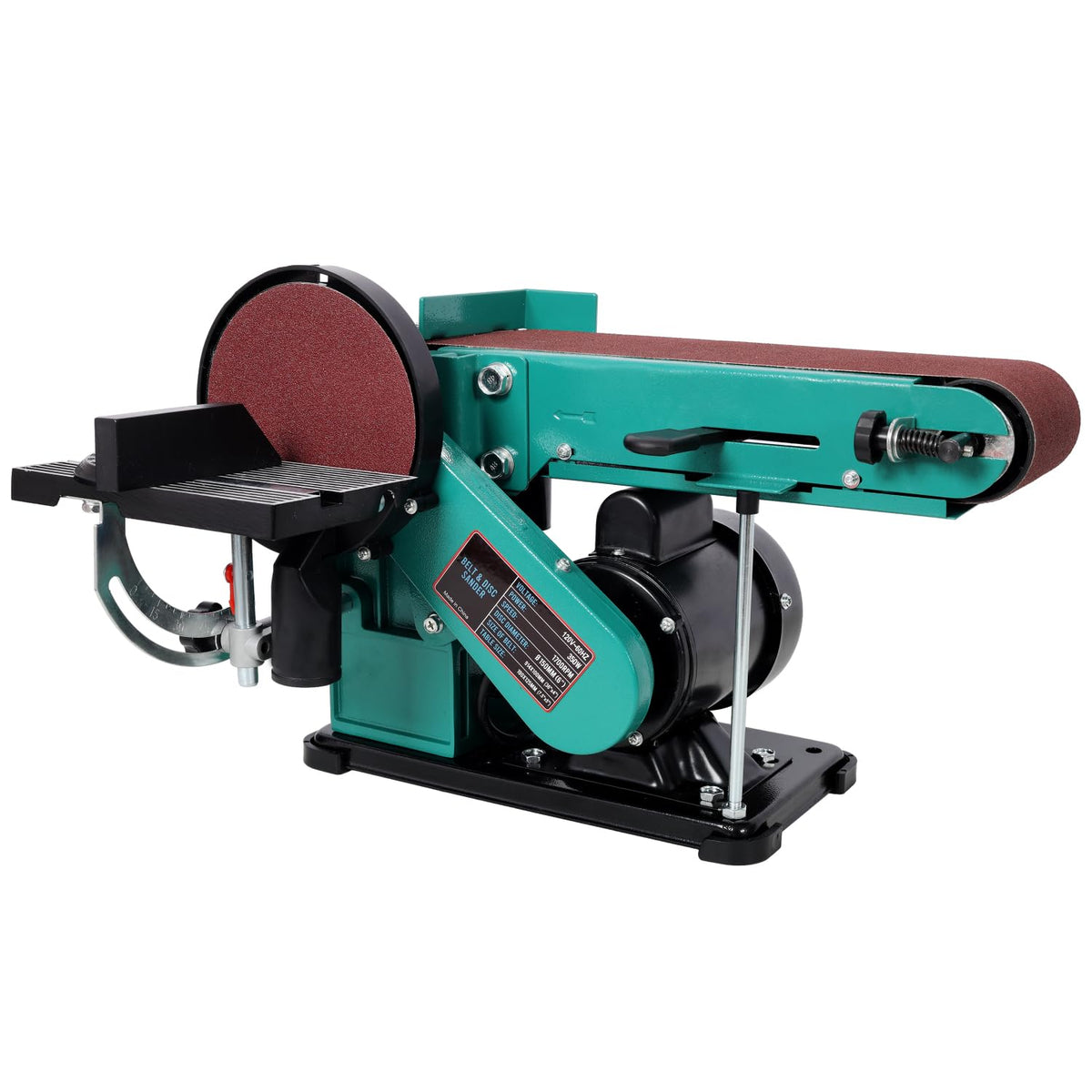 4" x 36" Belt Sander 6" Disc Polisher Grinder Steel Green High-Torque Power Tool N55108
