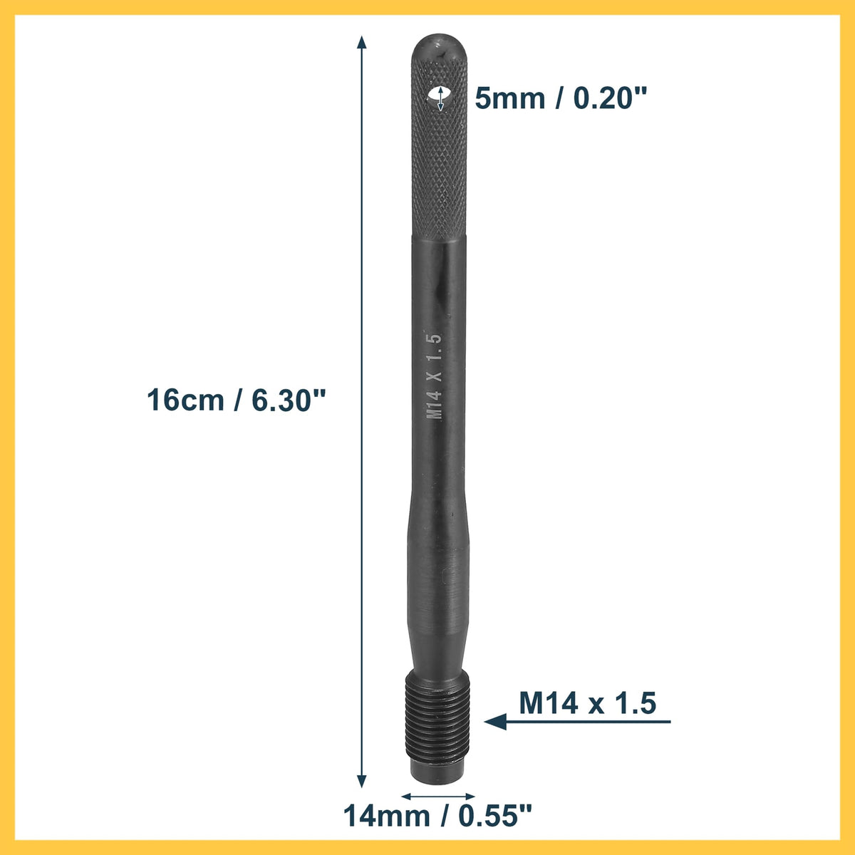 Black Carbon Steel Wheel Hangers Alignment Pin M14x1.5 J7165