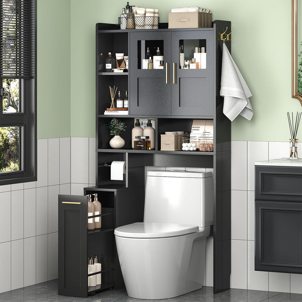 Over The Toilet Storage Cabinet with Acrylic Doors W56410
