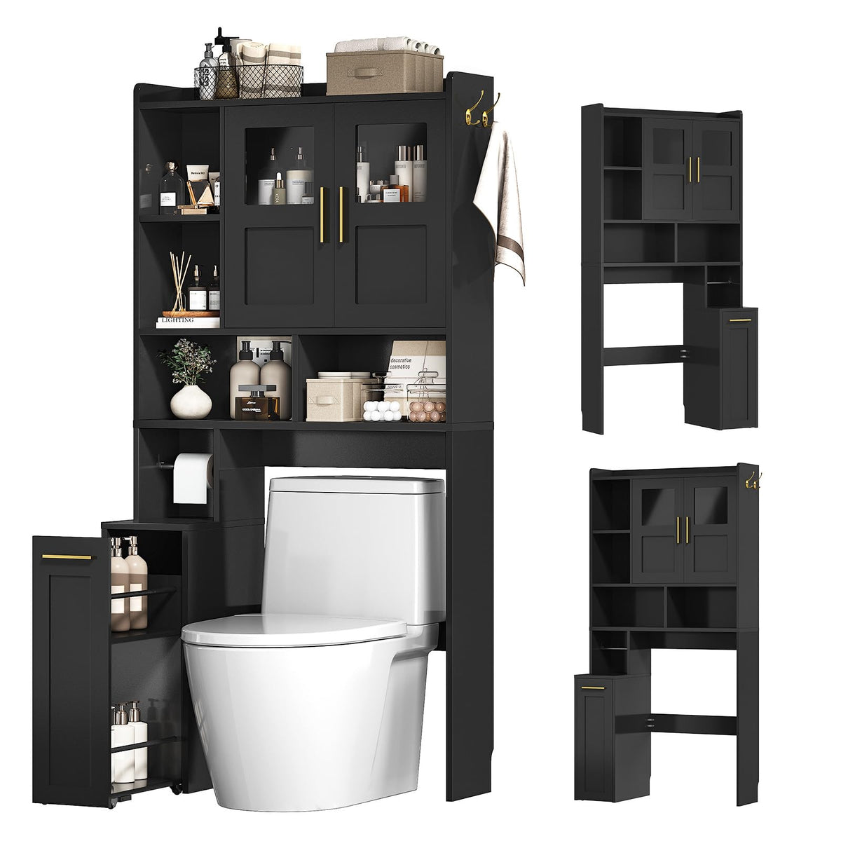 Over The Toilet Storage Cabinet with Acrylic Doors W56410