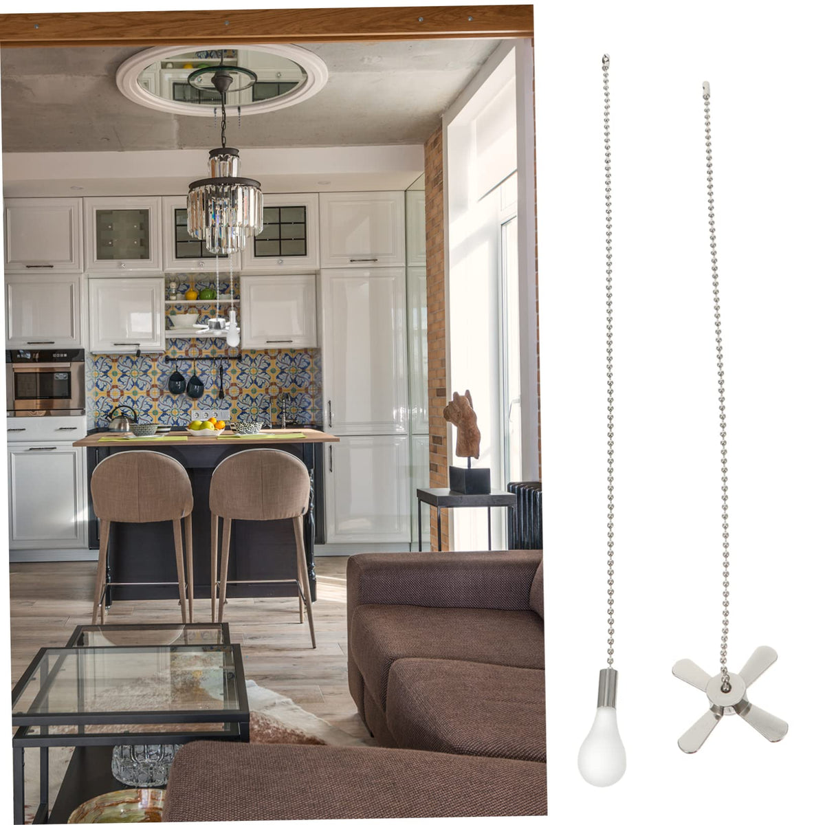 Ceiling Fan Pull Chain Extension 2Pcs O208136