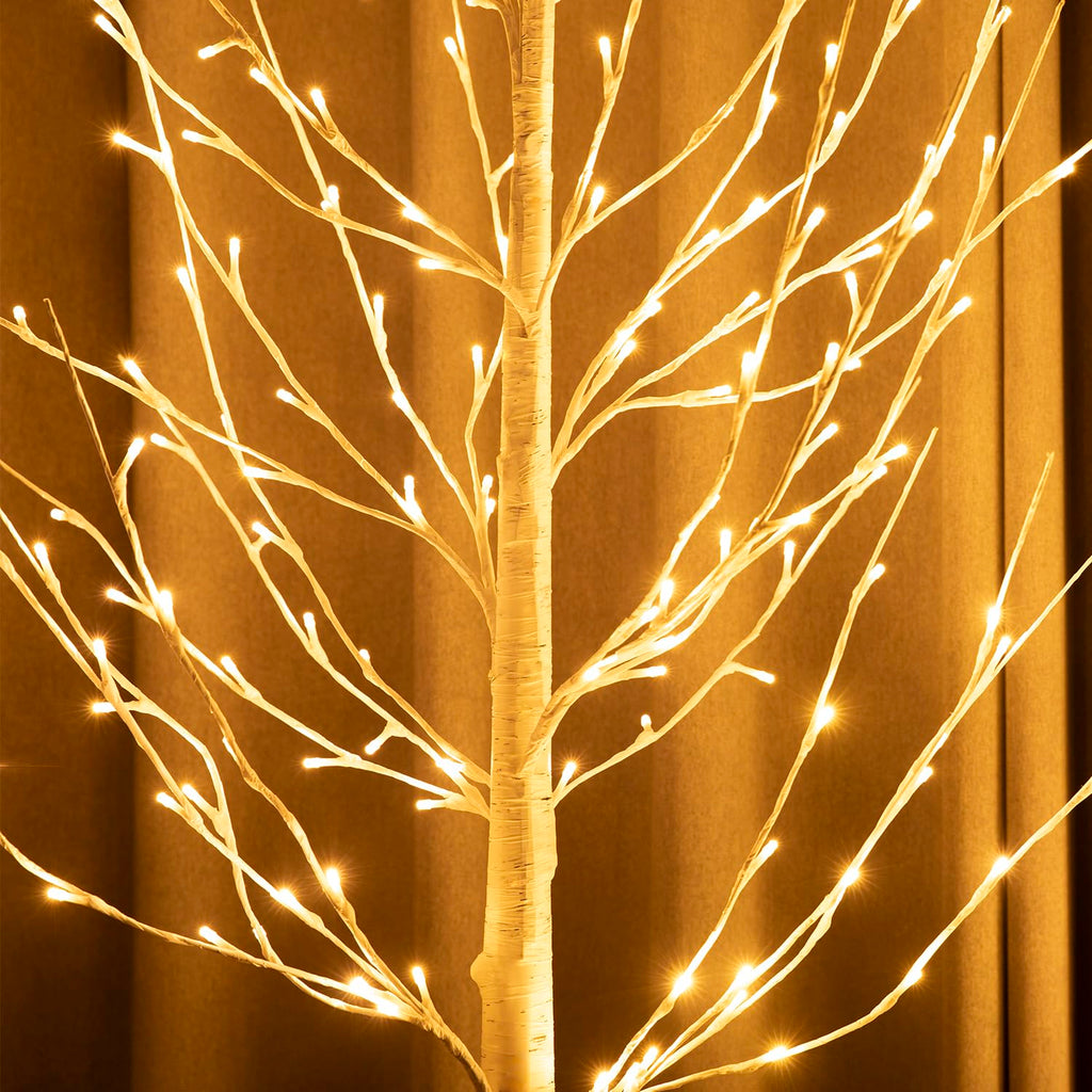 2 Pack 6 Feet Prelit White Artificial Christmas Trees W745