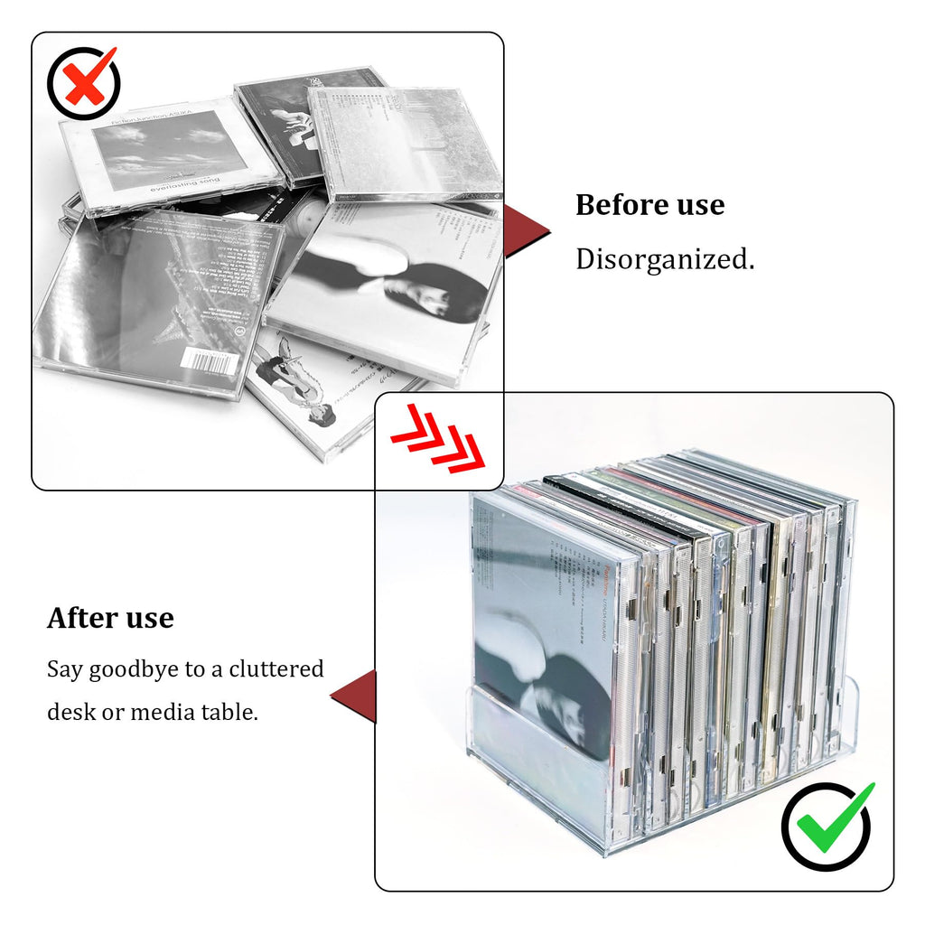 2 Pcs Clear Acrylic CD Holder G4114